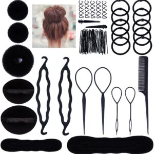 Lictin Hair Styling Set, Fashion Hair Design Styling Tools Accessories DIY Hair Accessories Hair Modelling Tool Kit Hairdress Kit Set Magic Simple Fast Spiral Hair Braid Hair Braiding Tool