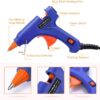 Hot Glue Gun, TOPELEK Heats Up Quickly 20W Mini Heating Hot Melt Glue Gun with Sticks(50pcs 100mm), ON-Off Switch for DIY Arts, Hobby, Craft, Home Repairs, Fabric,Wood, Glass, Card, Plastic