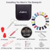 Travel Sewing Kit, AUERVO Over 70 DIY Premium Sewing Supplies,Mini Sewing kit for Home, Travel & Emergency Filled with Mending and Sewing Needles, Scissors, Thimble, Thread,Tape Measure etc