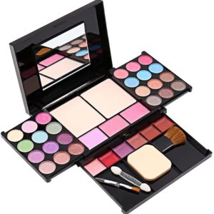 Eyeshadow Palette Makeup Palette 35 Bright Colors Matter and Shimmer Lip Gloss Blush Brushes Makeup Eyeshadow Palette Highly Pigmented Cosmetic Palette