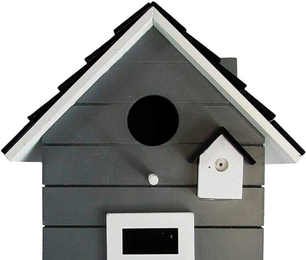 CasaJame Home Gardening Accessories Decoración Jardín Wildlife Care Birds Nest Grey 17x12x20cm