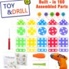 SYOSIN Construction Toys Drill for Children Gifts - Creative Puzzle Educational Toys Tool Kit Building Blocks Fine Motor Skills Activity Center for Kids