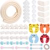 ABirdon Baby Safety Kit 44 Pcs, Baby Proofing Kit Including Corner Protectors, Child Safety Cupboard Locks, Socket Covers, Foam Door Stoppers, Edge Bumper Strip, Double-Sided Tape, No Screws Drilling