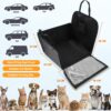 Wimypet Dog Car Seat Cover Breathable Rear Car Booster Protector for Dogs,Foldable Waterproof Pet Car Blanket with Dog Seat Belt, Dog Basket Hammock Sturdy Walls Pet Travel Carrier Bag(57*58*56CM)