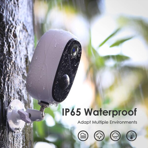 Outdoor Wireless Security Camera with Upgraded Rechargeable 10000mAh Battery, 1080P 2.4G Wi-Fi Surveillance CCTV Camera with Waterproof, Human Motion Detection, Night Vision,2-Way Audio, Cloud&SD