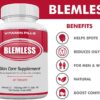 Blemless Clear Skin Supplements Pill UK- Best Tablets for Oily Skin and a Glowing Complexion | Vitamin Pills for Women & Men That May Help Some Spots & Blemishes 60CT