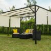 Garden Point Outdoor Pergola Gazebo Santorini | 300 x 400 cm | Perfect to Cover Garden Furniture & Jacuzzi | Easy Assembly | Cream