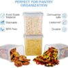 Airtight Food Storage Containers 9 Pieces 1.5qt / 1.6L- Plastic PBA Free Kitchen Pantry Storage Containers for Sugar, Flour and Baking Supplies - Dishwasher Safe