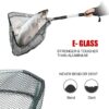 HEYOMART Fishing Landing Net Telescope Foldable Collapsible Extensible for Bird Fish Catch Release Lightweight Portable Aluminum Alloy Frame Handle