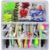 Vicloon 120 PCS Fishing Lures Mixed Including Spinners,VIB,Treble Hooks,Single Hooks,Swivels,Pliers,Leaders