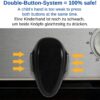 Oven Child Safety Locks, Set of 2, Heat-Resistant 3M Adhesive Locks for Kitchen Childproofing, Double Button Design, Stove Guard Security, Suitable for Washing Machine, Dishwasher and Microwave, Black