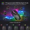 Gaming Mouse Wired, PICTEK 8 Programmable Buttons, RGB Backlit 7200 DPI Adjustable, Grip Ergonomic Optical PC Computer Gaming Mice with Fire Button