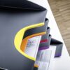 Durable VARICOLOR Letter Tray | Set of 5 Stackable Colour Coded Letter Trays | Perfect for Storing Documents and Paper Work