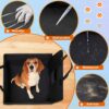 Wimypet Dog Car Seat Cover Breathable Rear Car Booster Protector for Dogs,Foldable Waterproof Pet Car Blanket with Dog Seat Belt, Dog Basket Hammock Sturdy Walls Pet Travel Carrier Bag(57*58*56CM)