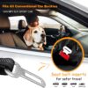 XIRGS Dog Seat Belt, 2PCS Adjustable Safety Belt in Car Vehicle, Elastic Bungee Dog Car Seatbelt, Metal Buckle Buffered Reflective Nylon Belt Tether Connected to Pet harness leashes Car(Black)