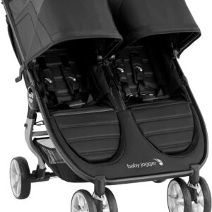 Baby Jogger City Mini 2 Double Pushchair | Lightweight, Foldable & Compact Double Stroller | Jet (Black)