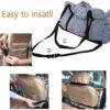 FRISTONE Dog Car Seat, Dog Booster Car Seat Travel Carrier with Clip-on Safety Leash and Storage Pocket Dog Bed Suitable for Puppy, Comfortable and Anti-Slip - Coffee/White