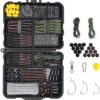 Vicloon 272 Pcs Carp Fishing Tackle in Box, Fishing Accessories Kit Including Fishing Hooks, Safety Clips Hooks, Fishing Line Beads, Boilie Stops, Corn, Tubing and other Accessories