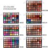 35 Natural Warm Colours Eyeshadow Palette Waterproof Smoky Warm Matte Shimmer Eye Shadow Makeup Kit (35O)