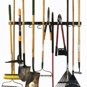 Adjustable Storage System 120cm , Wall Holders for Tools, Wall Mount Tool Organiser, Garage Organiser, Garden Tool Organiser, Garage Storage