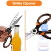 Heavy Duty Kitchen Scissors, Sharp Kitchen Scissors Multipurpose Utility Stainless Steel Scissor, Kitchen Shears for Chicken, Poultry, Fish, Meat, Vegetables, Herbs, BBQ, Bones, Flowers, Nuts