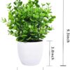 Maustic Artificial Plants Mini Plastic Eucalyptus Plants Fake Green Plant for Office Home Garden Decor Artificial Plants with flower pot