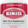 Blemless Clear Skin Supplements Pill UK- Best Tablets for Oily Skin and a Glowing Complexion | Vitamin Pills for Women & Men That May Help Some Spots & Blemishes 60CT