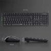 Wireless Keyboard and Mouse Combos, Jelly Comb 2.4G Wireless Keyboard Mouse Full Size with 12 Multi-Media Keys and Auto Sleep for Windows/Computer/PC/Laptop/Desktop-Black