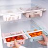 HapiLeap Retractable Drawer Organizer, Keep Tidy Shelf Organiser for Vegetables and Fruits (4 Pcs)