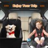 Wimypet Dog Car Seat Cover Breathable Rear Car Booster Protector for Dogs,Foldable Waterproof Pet Car Blanket with Dog Seat Belt, Dog Basket Hammock Sturdy Walls Pet Travel Carrier Bag(57*58*56CM)