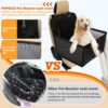 Wimypet Dog Car Seat Cover Breathable Rear Car Booster Protector for Dogs,Foldable Waterproof Pet Car Blanket with Dog Seat Belt, Dog Basket Hammock Sturdy Walls Pet Travel Carrier Bag(57*58*56CM)