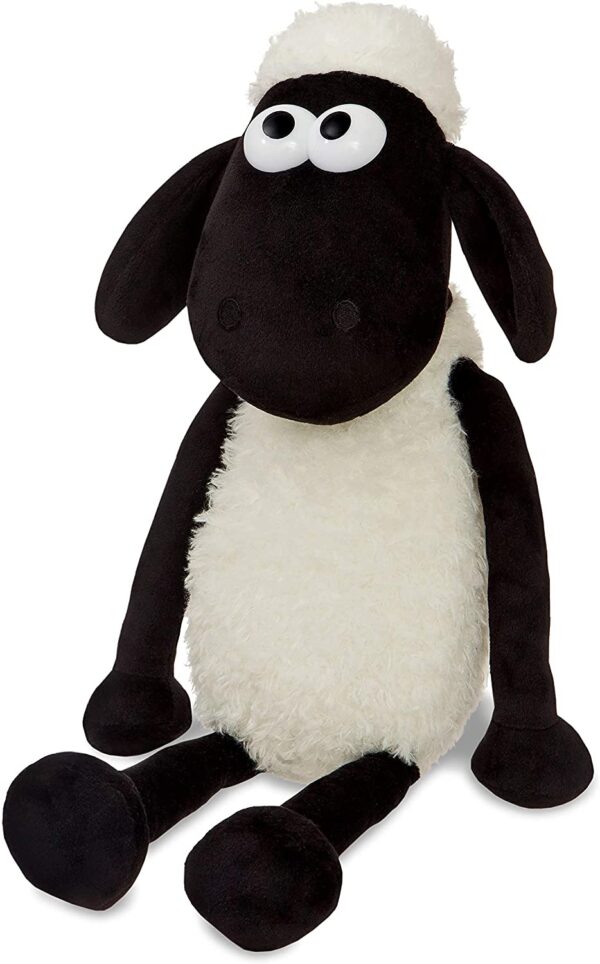 Shaun the Sheep 61174 Cuddly Plush Toy, Black and White, 12in, Suitable for Adults and Kids