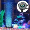 Eshen LED Aquarium Fish Tank Air Stone Light, Multi-Colored Air Bubble Stone Disk for Fish