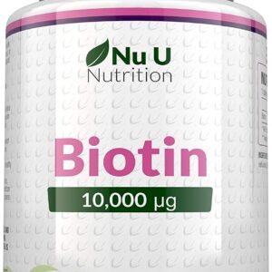 Biotin Hair Growth Supplement - 365 Tablets (Full Year Supply) - Biotin 10,000mcg by Nu U Nutrition