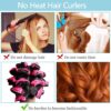 20pcs Flexible Foam Sponge Hair Curlers, Soft Sleep Pillow Hair Rollers Set No Heat Hair Curlers Magic Pillow Hair Care DIY Styling Tools Comfy to Sleep on (4 Colors)