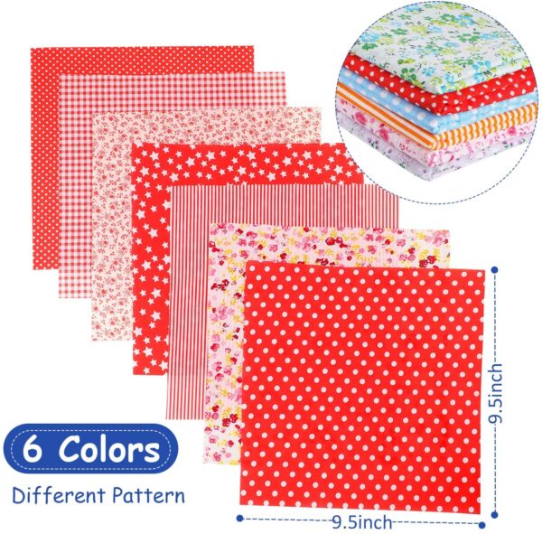 42 Pieces Quilting Fabric Squares Sheets Cotton Fabric Bundle Squares Patchwork 9.5 x 9.5 Inch Pre-Cut Quilt Squares for DIY Crafts Sewing Quilting