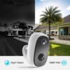 Outdoor Wireless Security Camera with Upgraded Rechargeable 10000mAh Battery, 1080P 2.4G Wi-Fi Surveillance CCTV Camera with Waterproof, Human Motion Detection, Night Vision,2-Way Audio, Cloud&SD