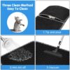 Cat Litter Mat, Foldable Large Cat Litter Tray Trapper Mat with Waterproof EVA Double Layer, Washable Non-Slip Pet Litter Catcher Clean Pad Cat Litter Trapping Mats Accessories Grey (15" x 24")