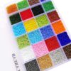 BALABEAD 12/0 Glass Seed Beads About 24000pcs in Box 24 Multicolor Assortment Size 2mm Seed Beads for Jewelry Making (1000pcs/Color, 24 Colors)