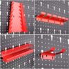 FIXKIT Metal Peg Boards with 17 Hook Set, 120 x 60 x 2cm Pegboard, Mounting Tool Organiser for Shed Garage Workshop