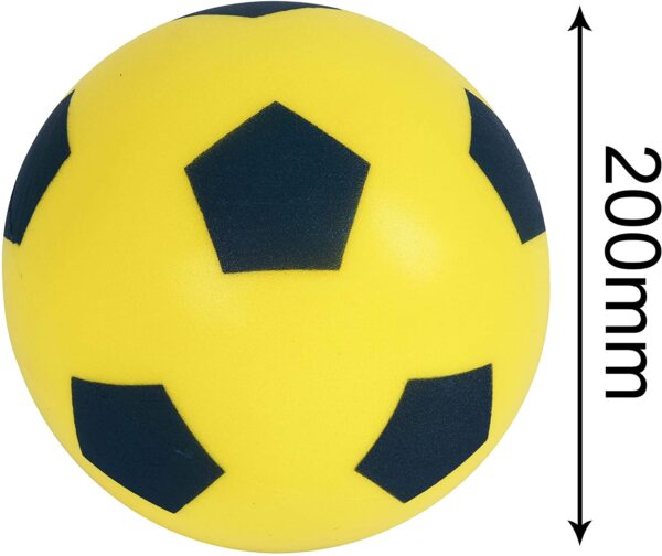 HTI Toys & Games Fun Sport Size 5 Yellow Football | Indoor/Outdoor Soft Sponge Foam Soccer Ball Great Fun For Adults And Kids Boys & Girls