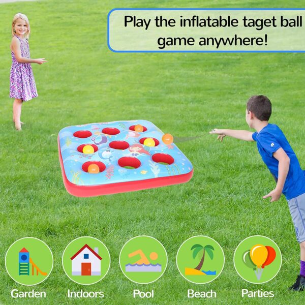 Kreative Kraft Target Ball Inflatable Game for Children Party Outdoor Summer Games for Boy Girl 3 in a Row Inflatables Garden Toy