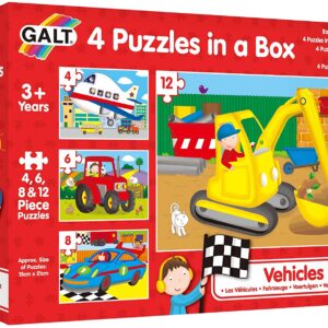 Galt Toys Vehicles 4 Puzzles in a Box