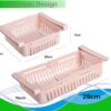 HapiLeap Retractable Drawer Organizer, Keep Tidy Shelf Organiser for Vegetables and Fruits (4 Pcs)