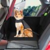 Wimypet Dog Car Seat Cover Breathable Rear Car Booster Protector for Dogs,Foldable Waterproof Pet Car Blanket with Dog Seat Belt, Dog Basket Hammock Sturdy Walls Pet Travel Carrier Bag(57*58*56CM)