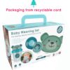 TUM TUM Baby Dinner Set for Weaning, Baby Weaning Set inc. Baby Suction Plate, Bowl, Spoon & Sippy Cup (Boris Bear)