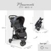 Hauck Citi Neo II 3 Wheel Pushchair up to 25 kg with Lying Position from Birth, Compact Folding, Lightweight Only 7.5 kg, with Cup Holder - Black Grey