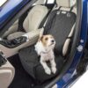 Dog Car Seat Cover with FREE Pet Seat Belt MuttStuff & Co Waterproof Covers (2-in-1) Fold Down Flaps for Full Front Coverage or Small Basket Hammock w/ Sturdy Walls | Travel Accessories