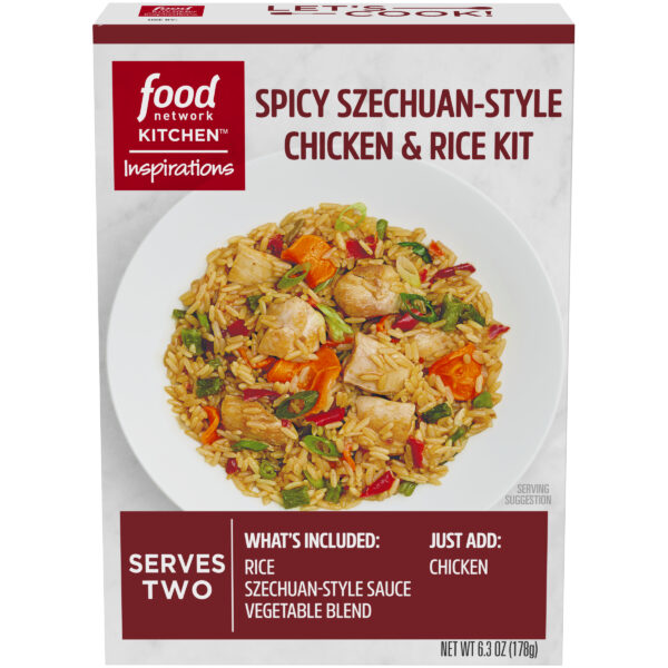 (2 Pack) Food Network Kitchen Inspirations Spicy Szechuan-Style Chicken & Rice Meal Kit, 6.3 oz Box