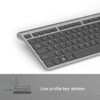 Wireless Keyboard, JOYACCESS 2.4G Portable Slim Silent Rechargeable Wireless Keyboard (Internal 500mAh Batteries) with Numeric Keypad, QWERTY UK Layout, for PC/Laptop/Smart TV/Gaming - Black